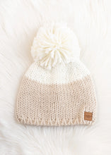 Load image into Gallery viewer, Beige &amp; Cream Color Block Hat
