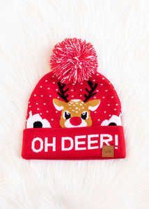 Oh Deer Pom Hat