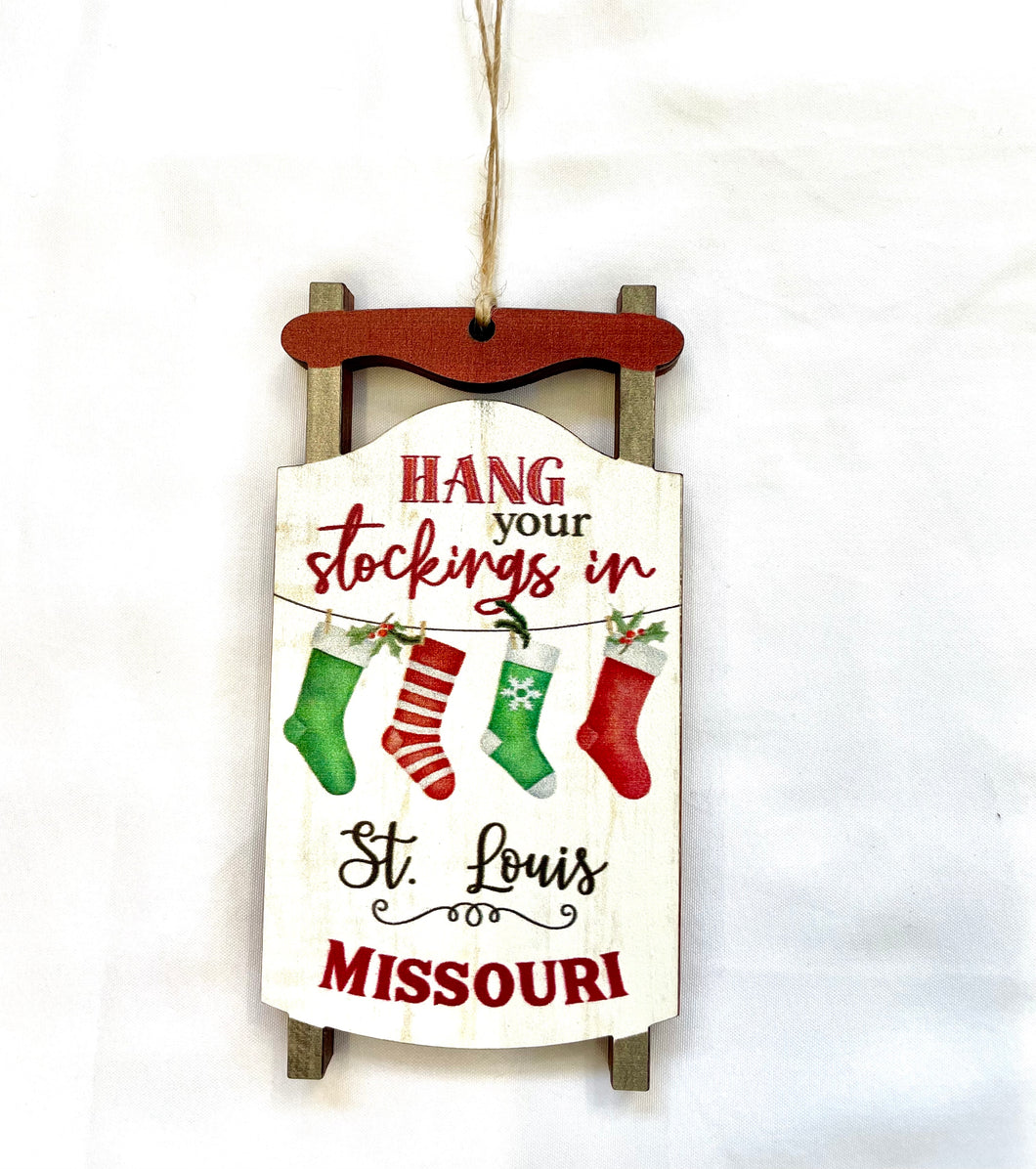 Hang Your Stockings In ST. Louis Ornament