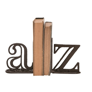 Caste Iron A & Z Bookends