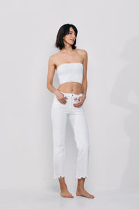 Cropped White Denim