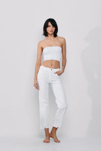 Cropped White Denim