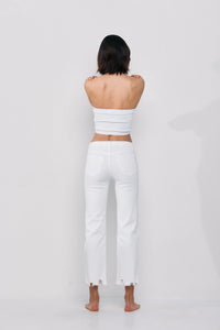 Cropped White Denim