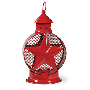 Red Americana Star Tealight Lantern