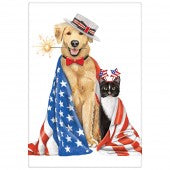 Cat and Dog Flag Towel