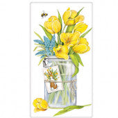 Yellow Tulip Jar Towel