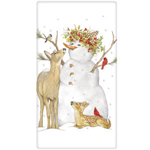 Snowman Deer Towel