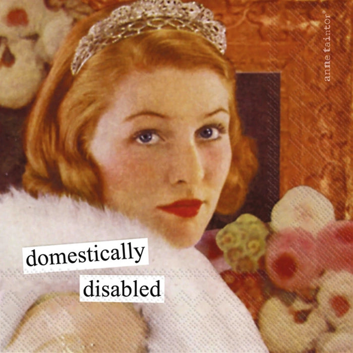 Domestically Disabled Cocktail Napkin