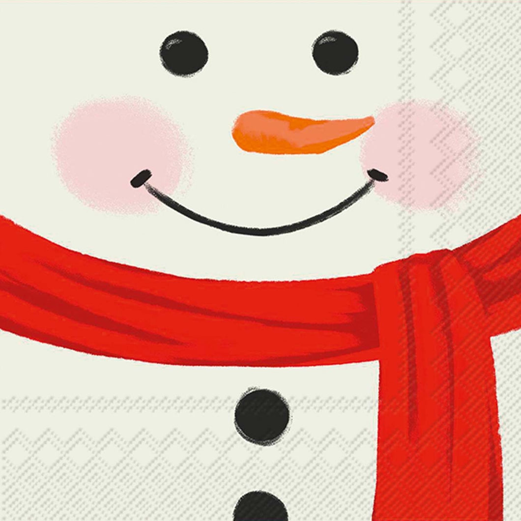 Snowman Face Beverage Napkin