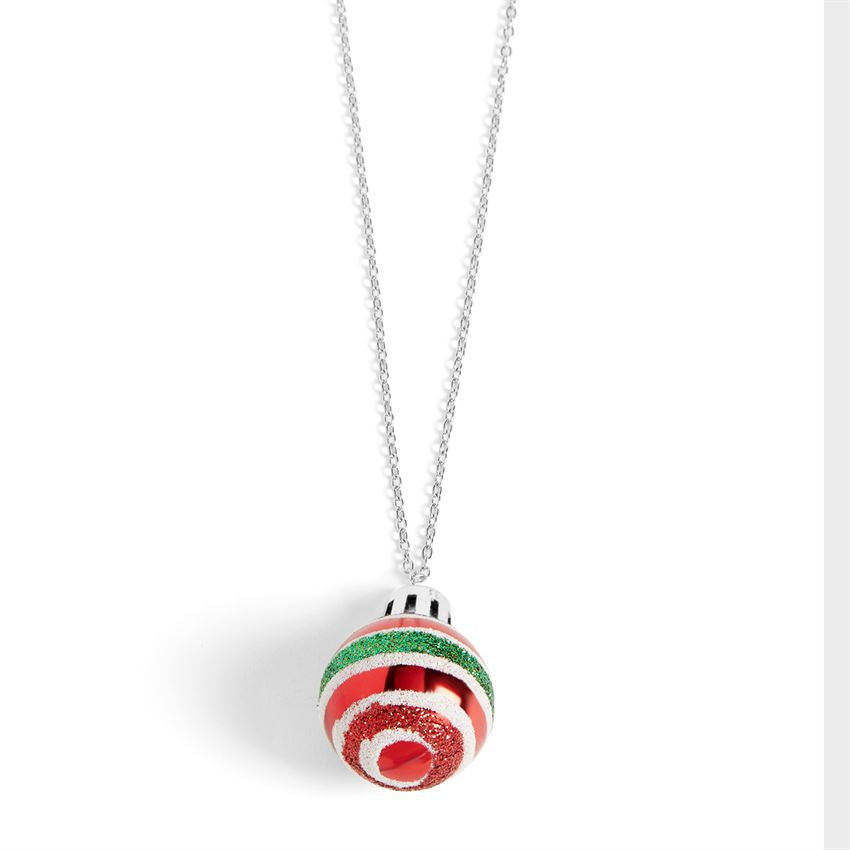 Christmas Bulb Necklace Red